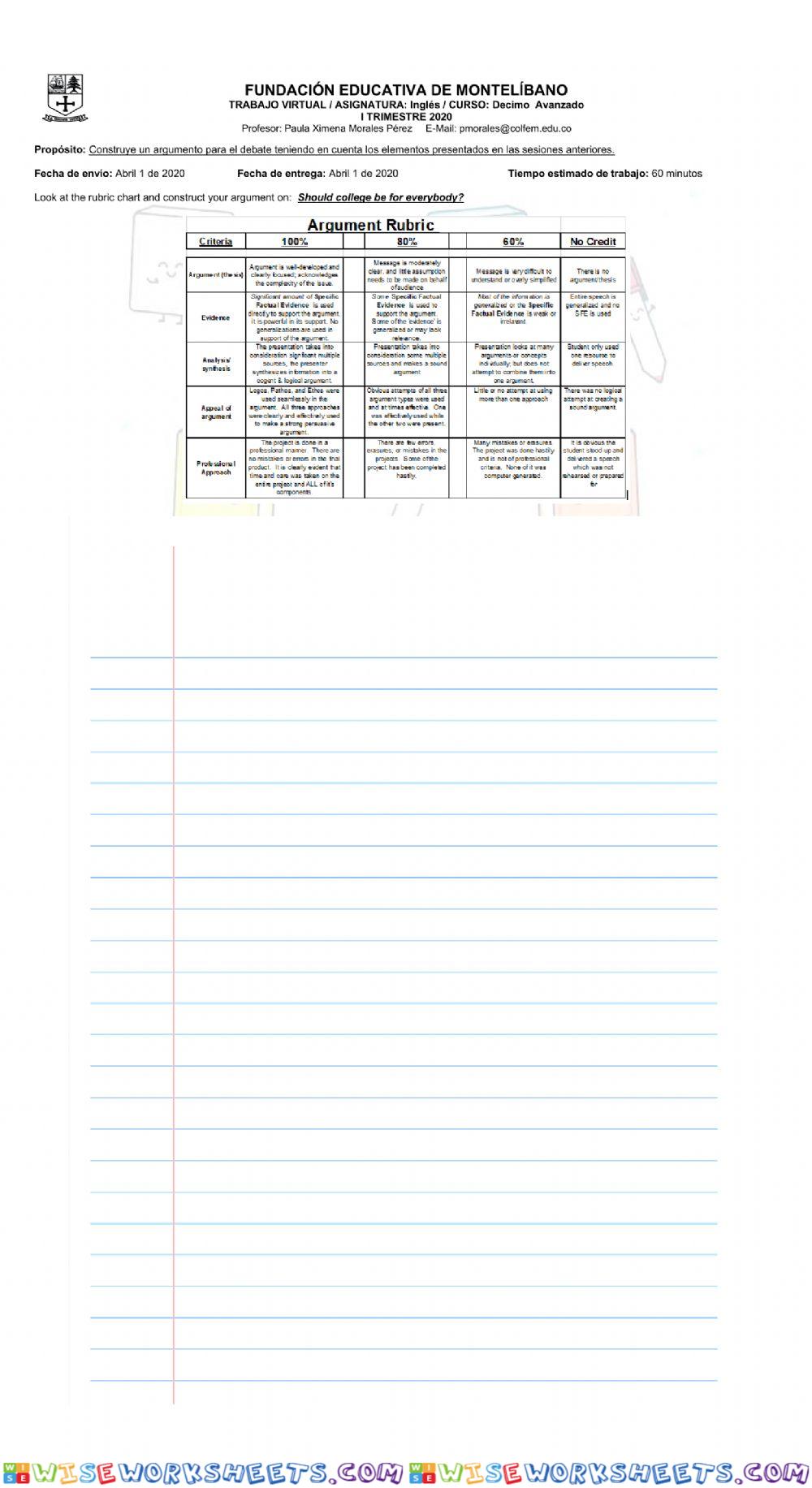 Argument Writing