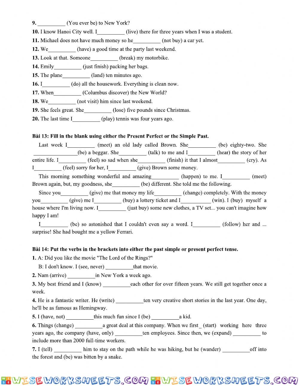 worksheet