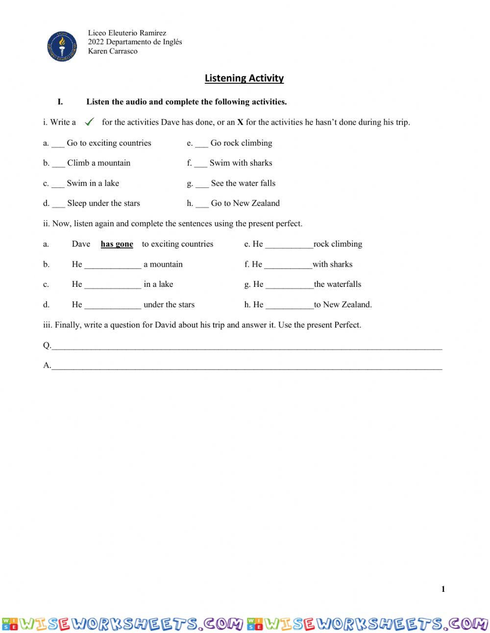 worksheet