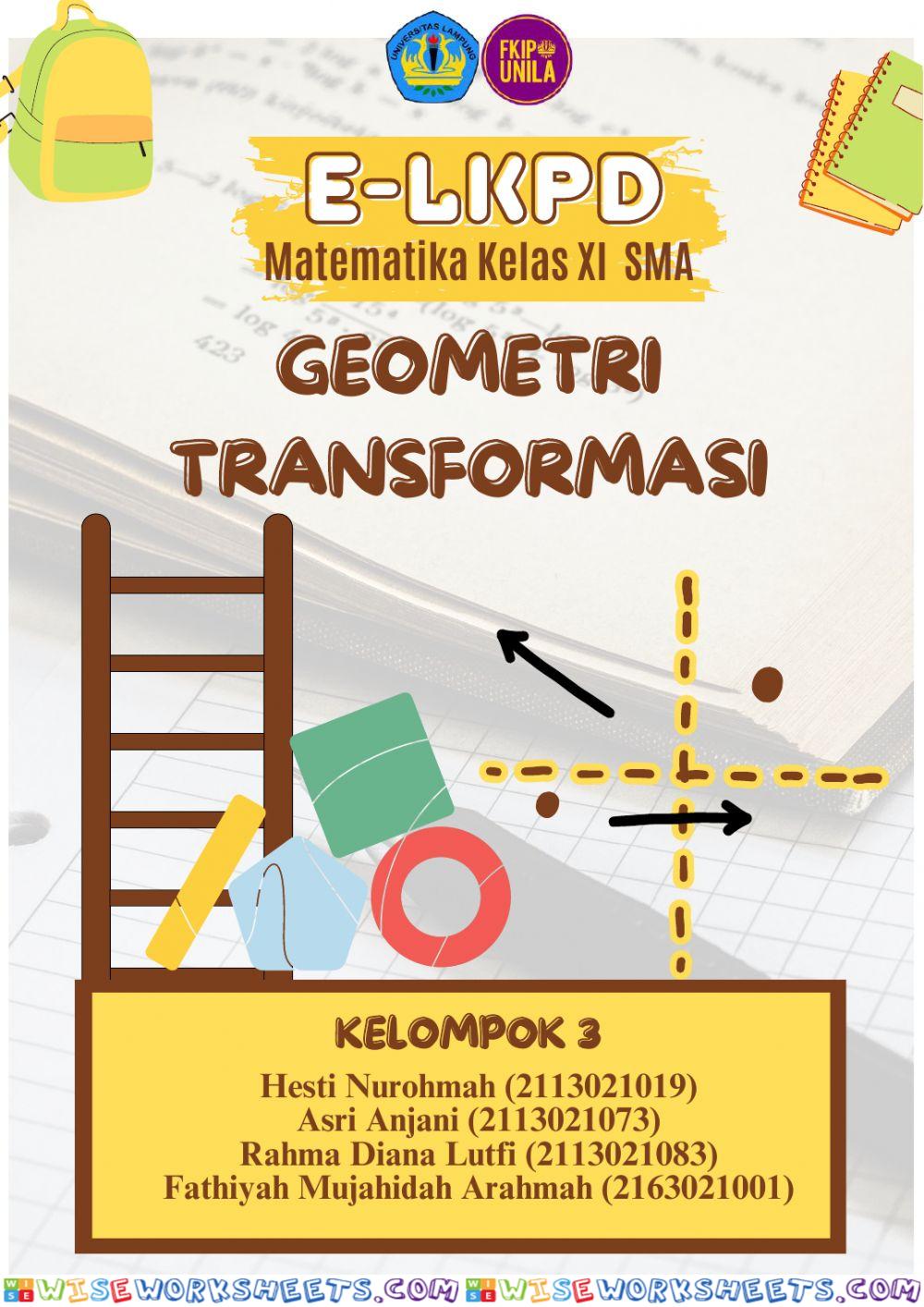 E-lkpd transformasi geometri