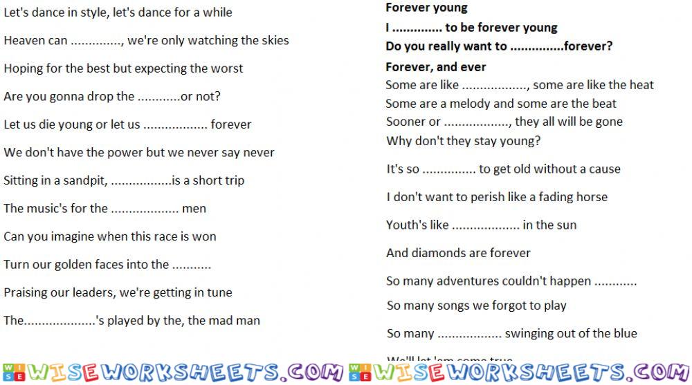 Forever young song