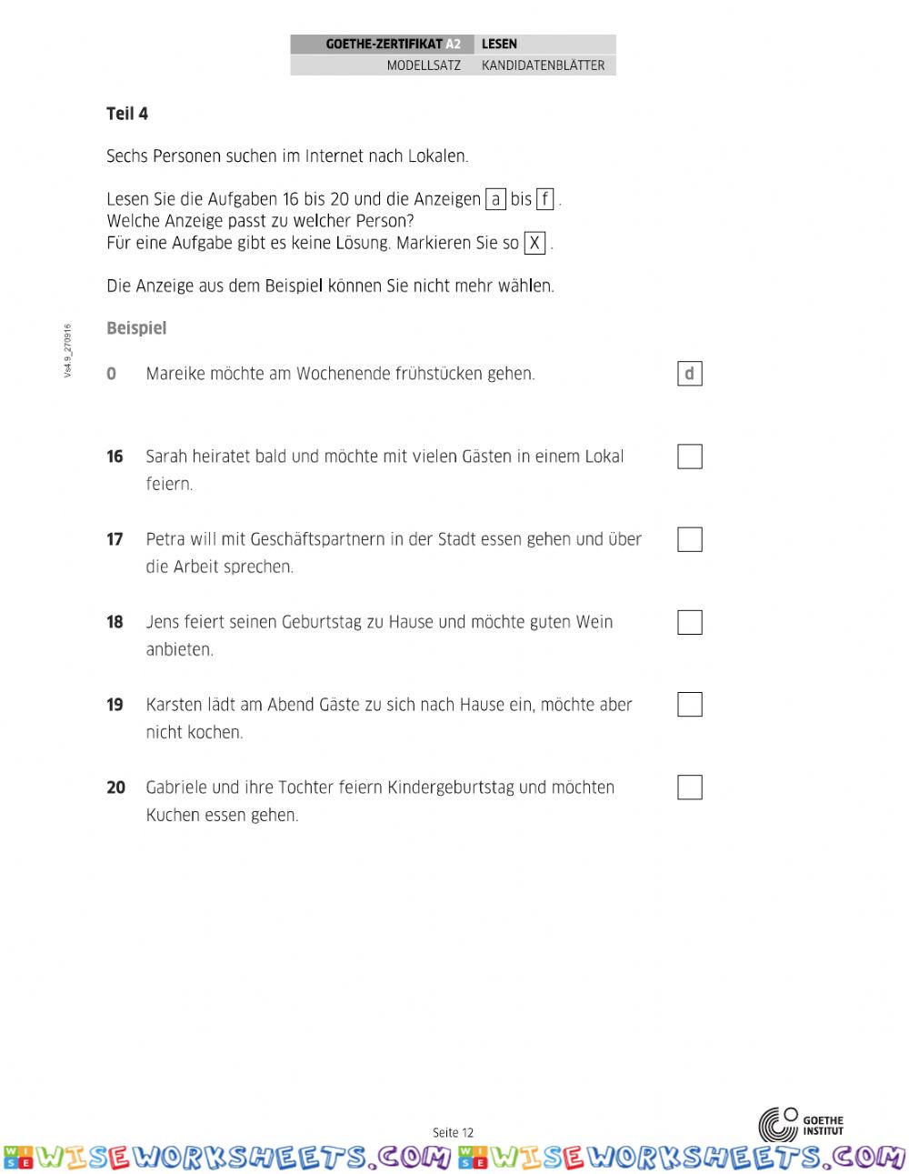 worksheet
