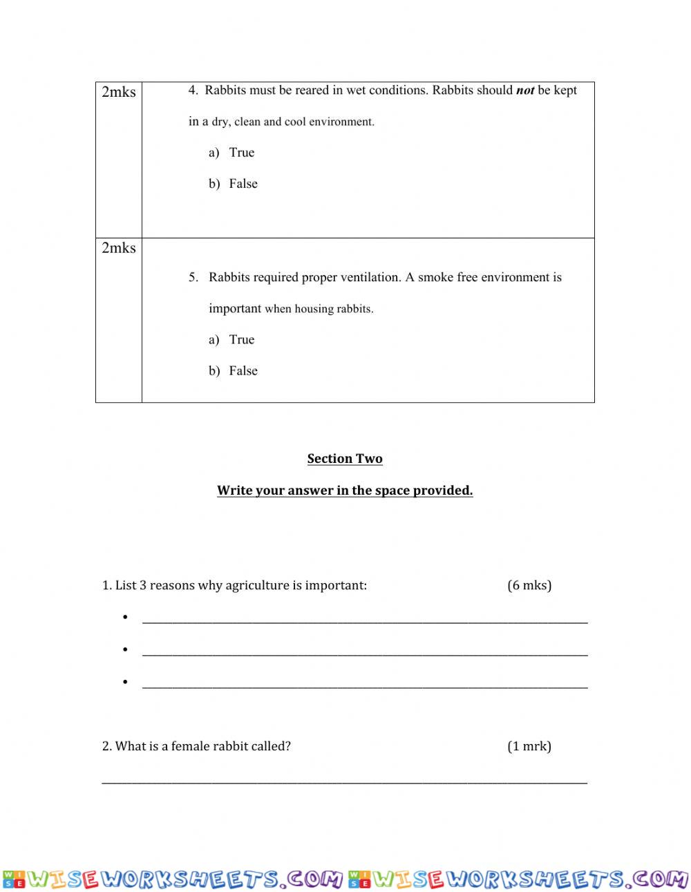worksheet