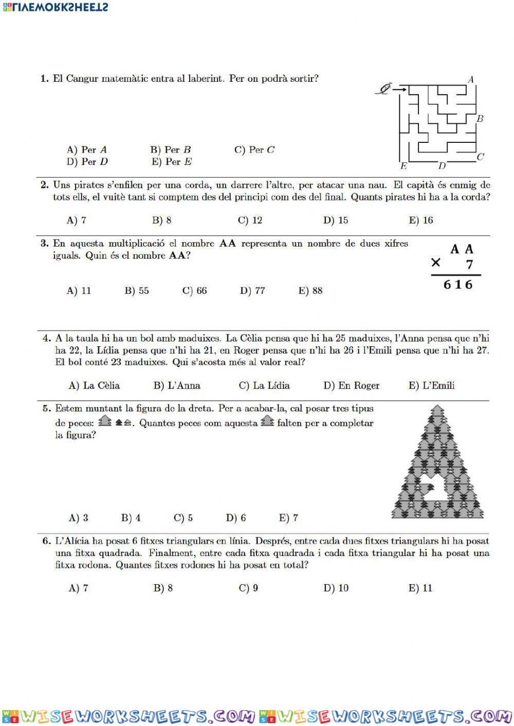 worksheet