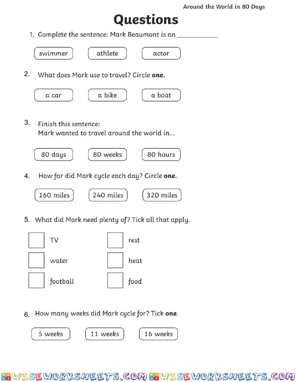 worksheet