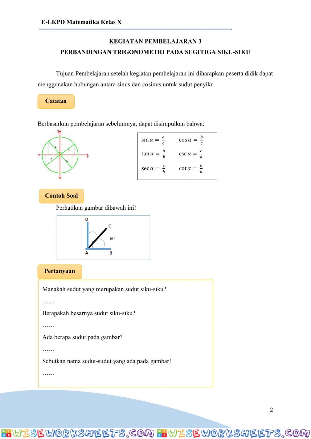 worksheet