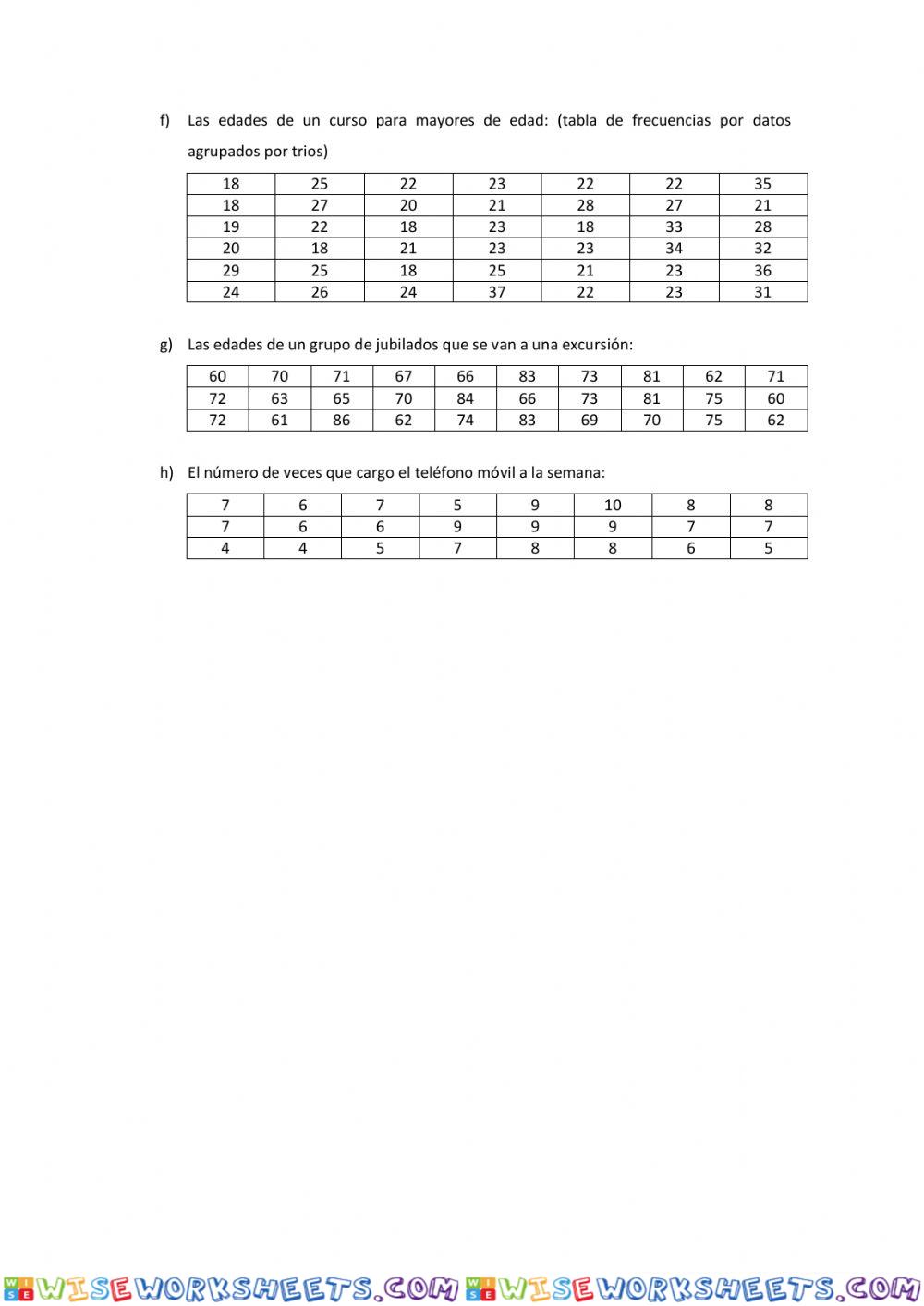 worksheet