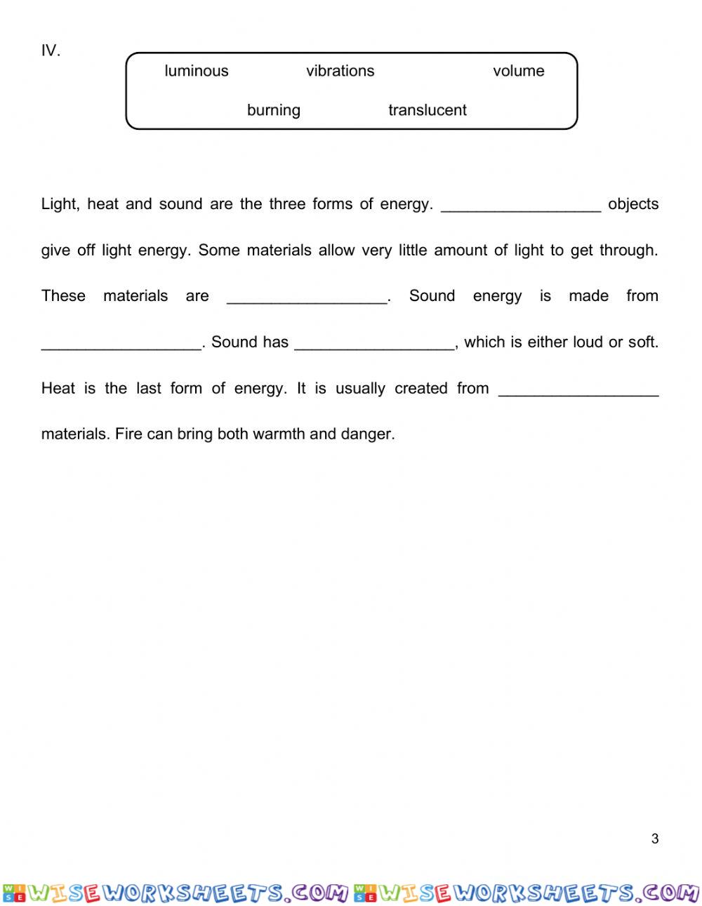 worksheet