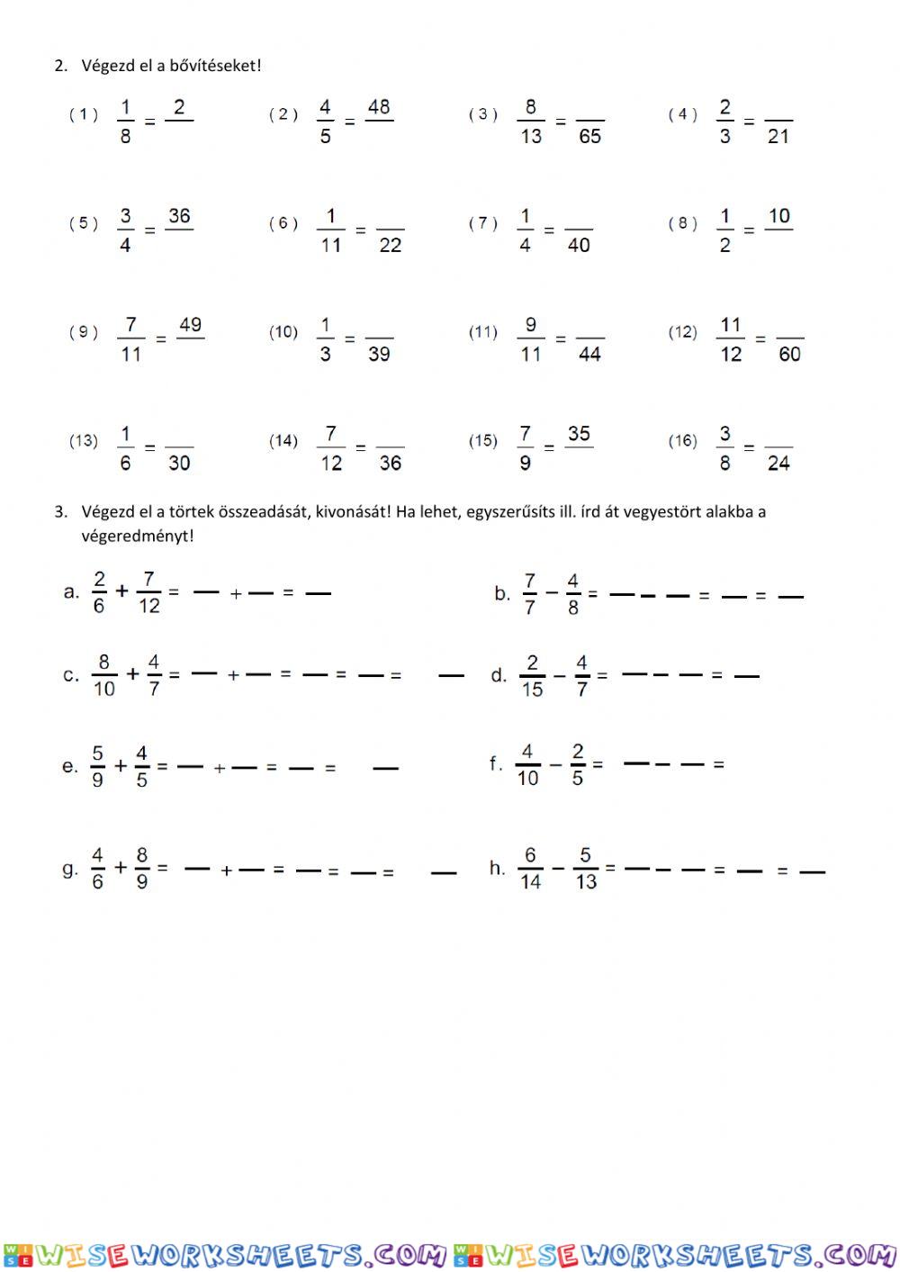 worksheet