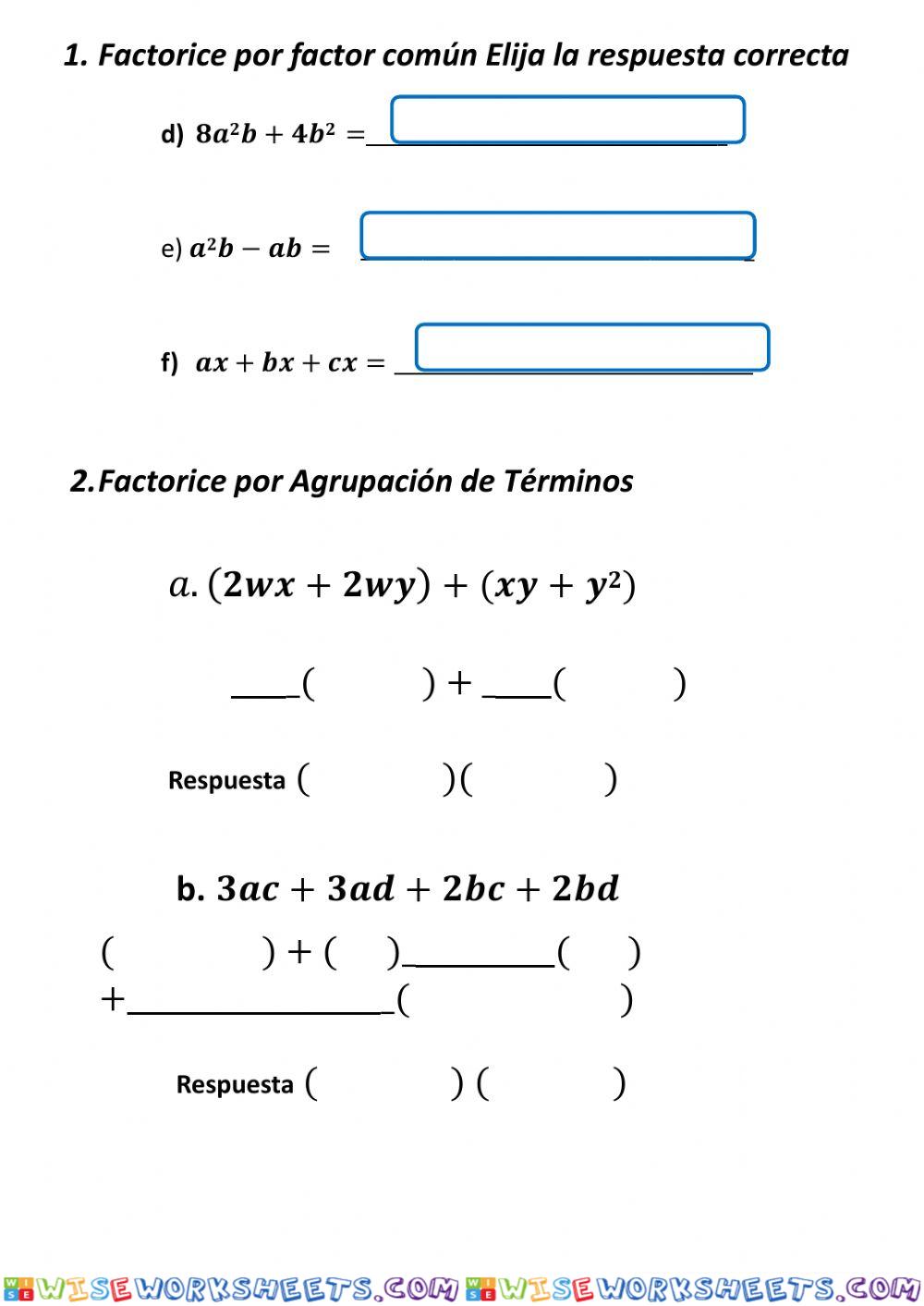 worksheet