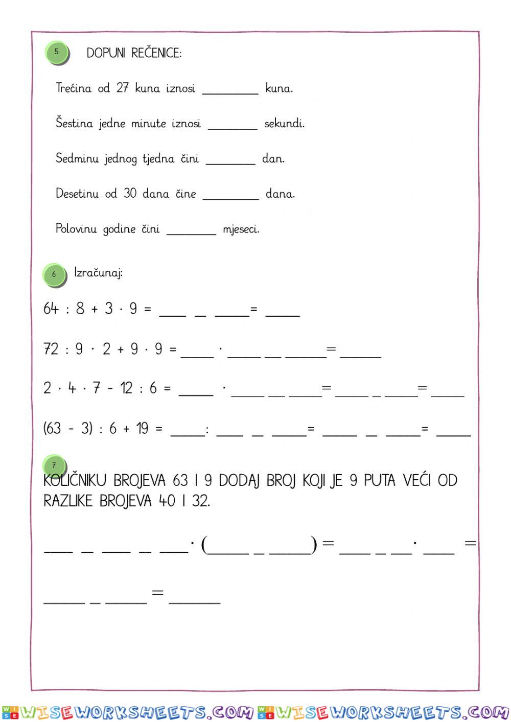 worksheet