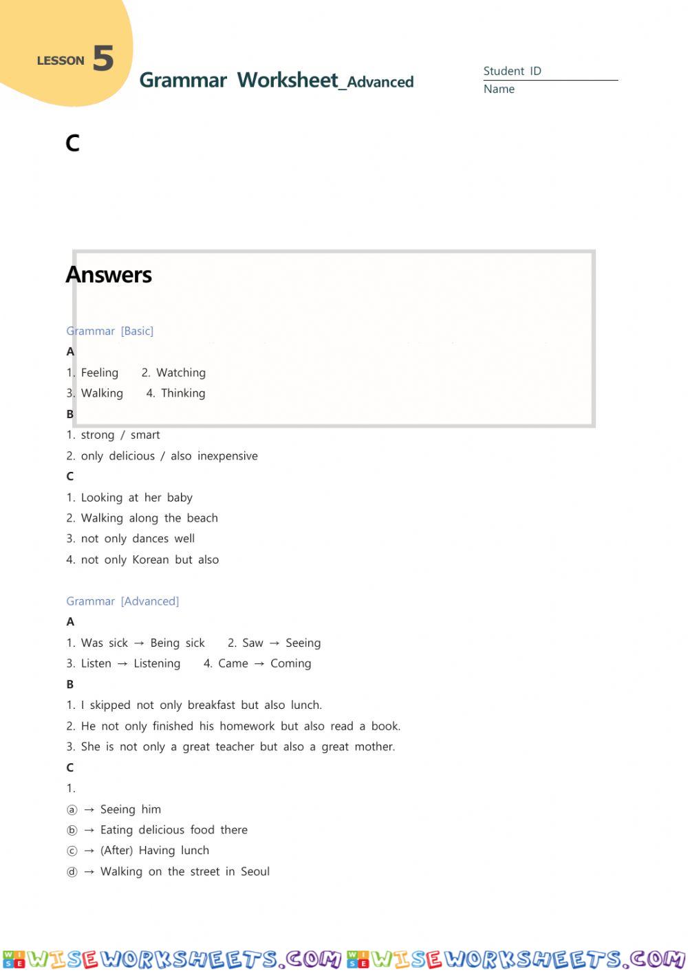 worksheet