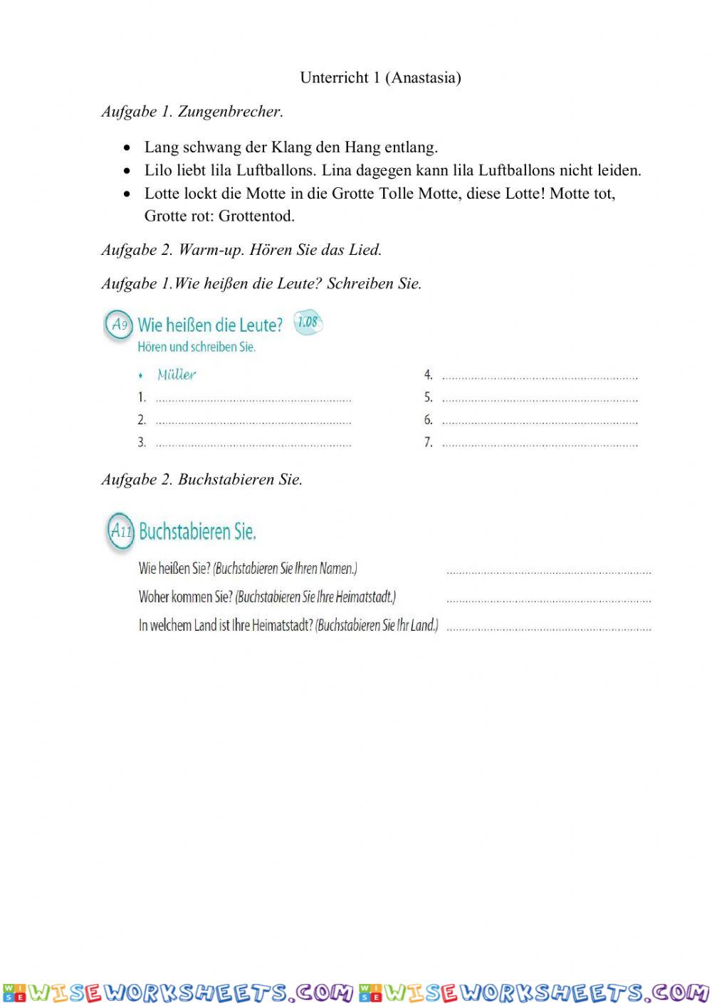 worksheet