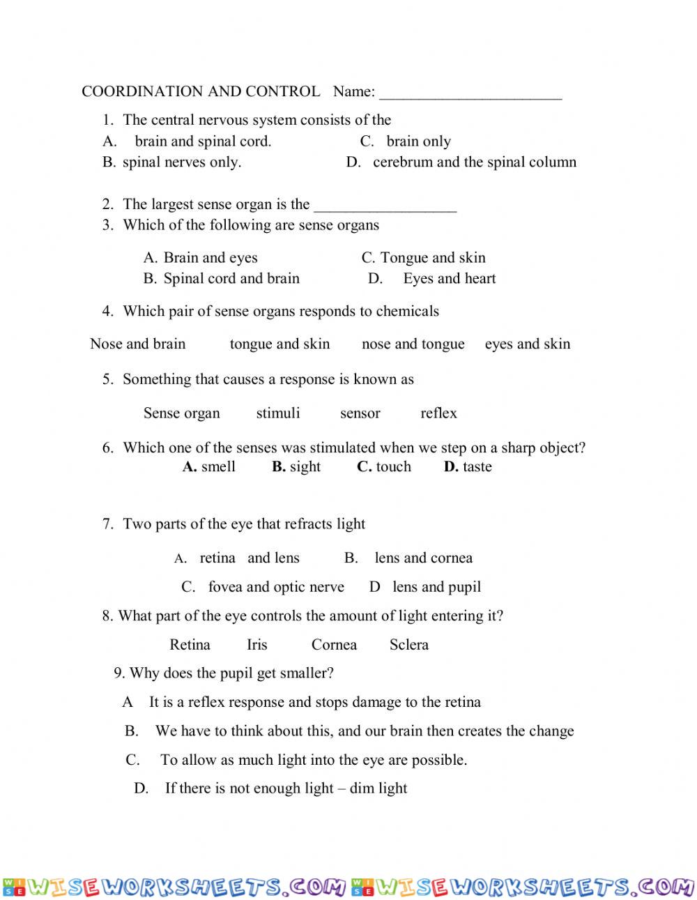Sense organs