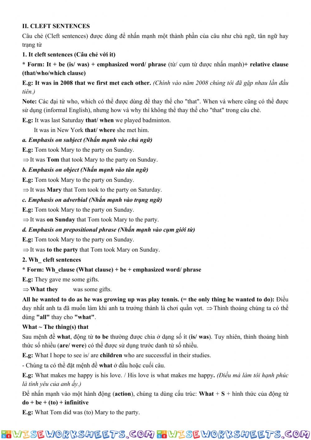 worksheet
