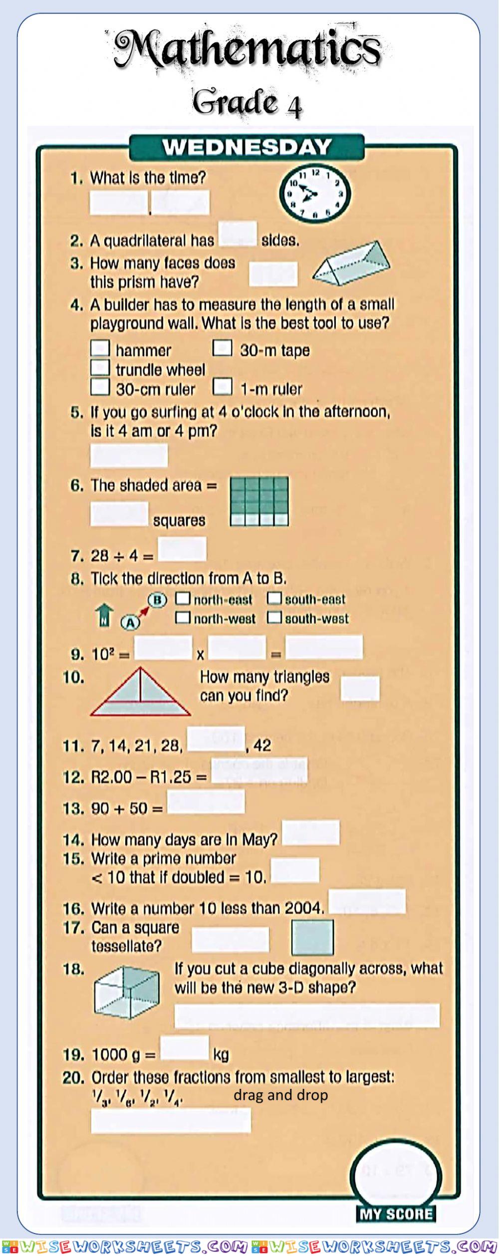 Week 16 - Thursday - Mental Math 4