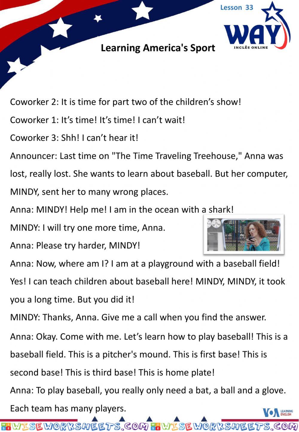 Let's Learn English Lesson 33: Learning America's Sport