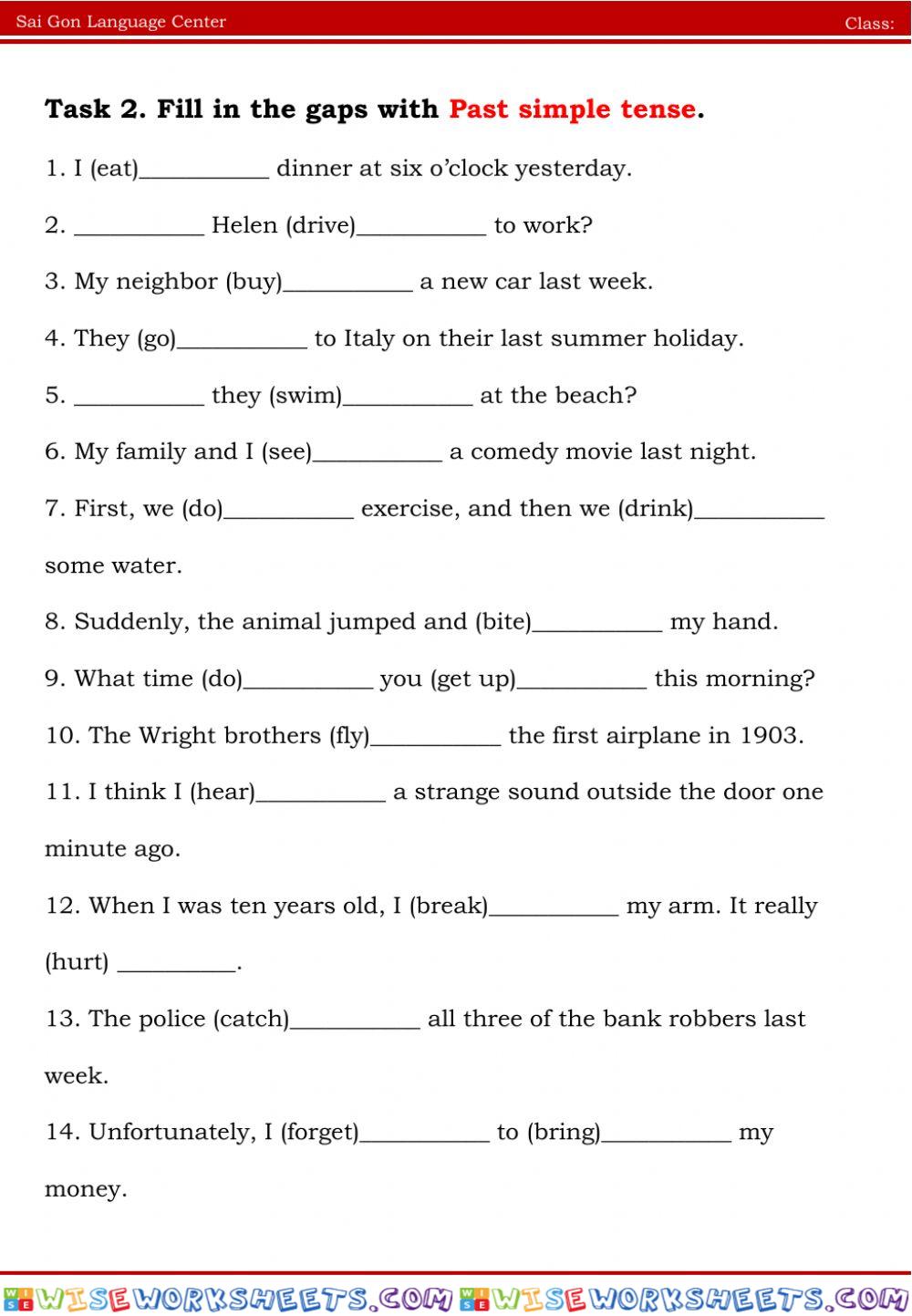 worksheet