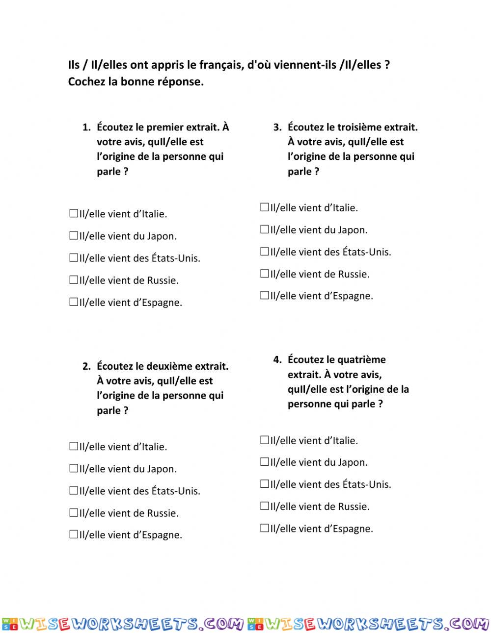 Les accents de la francophonie!