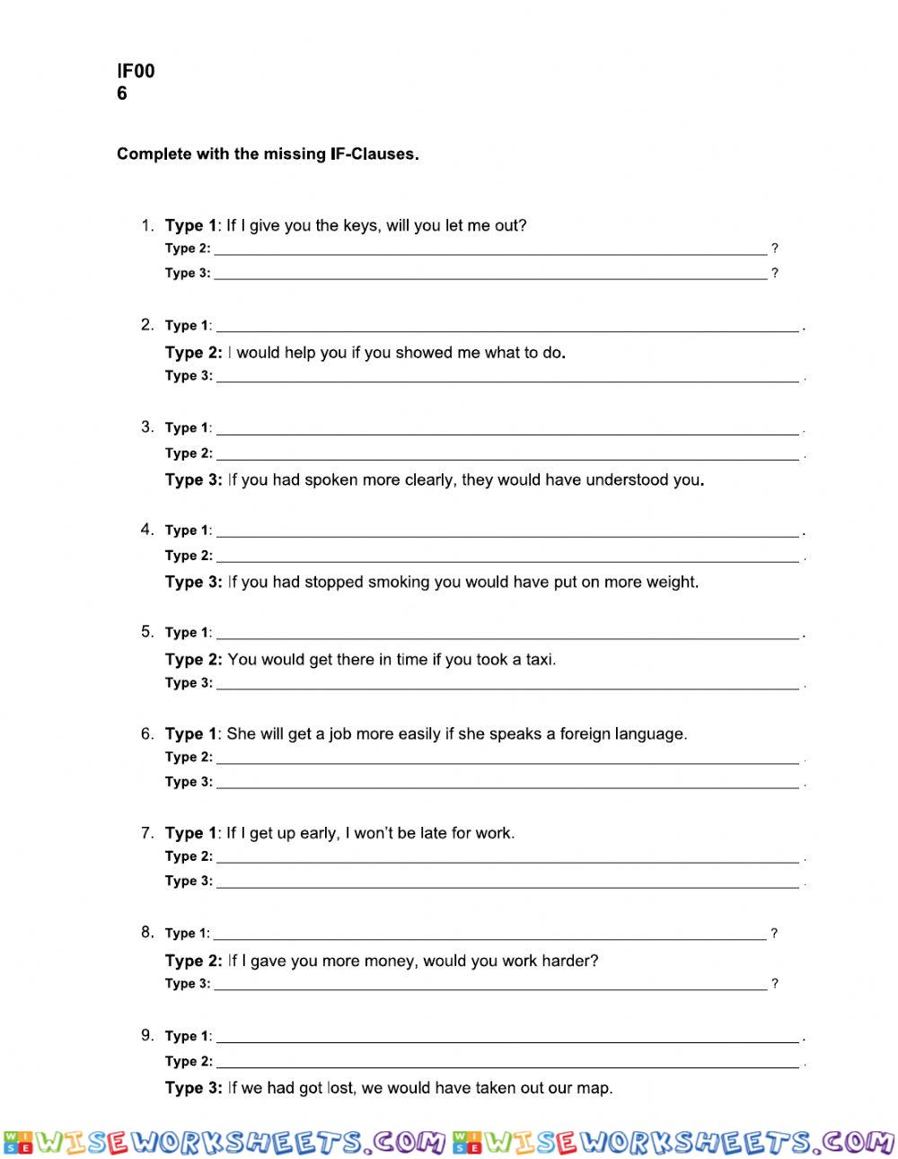 worksheet