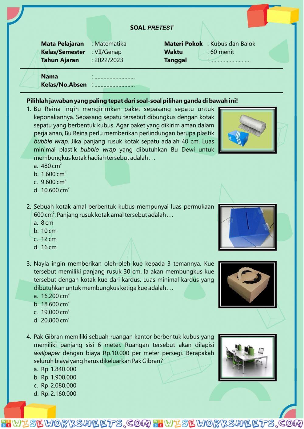 Bangun Ruang-Kelas VII