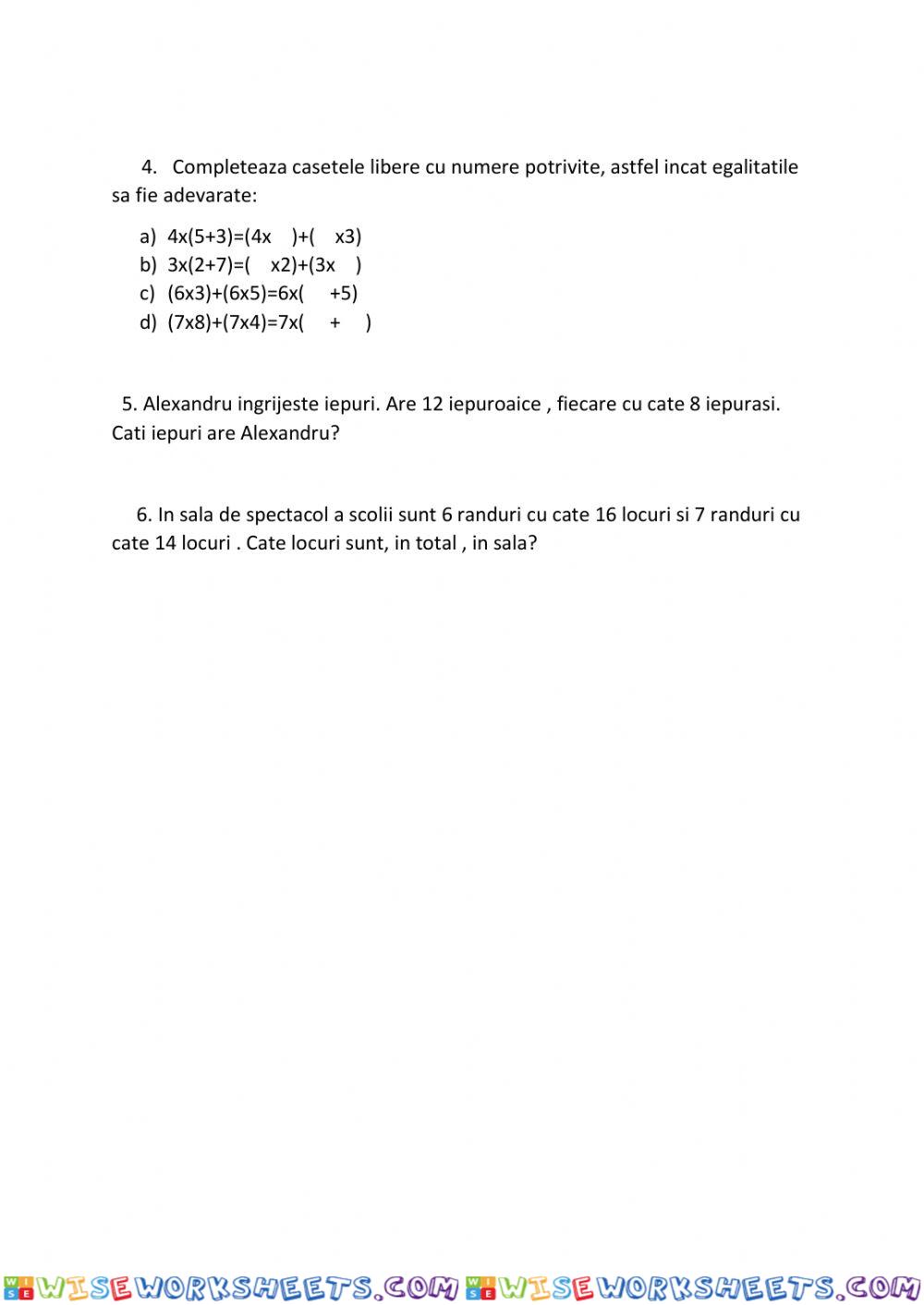 worksheet