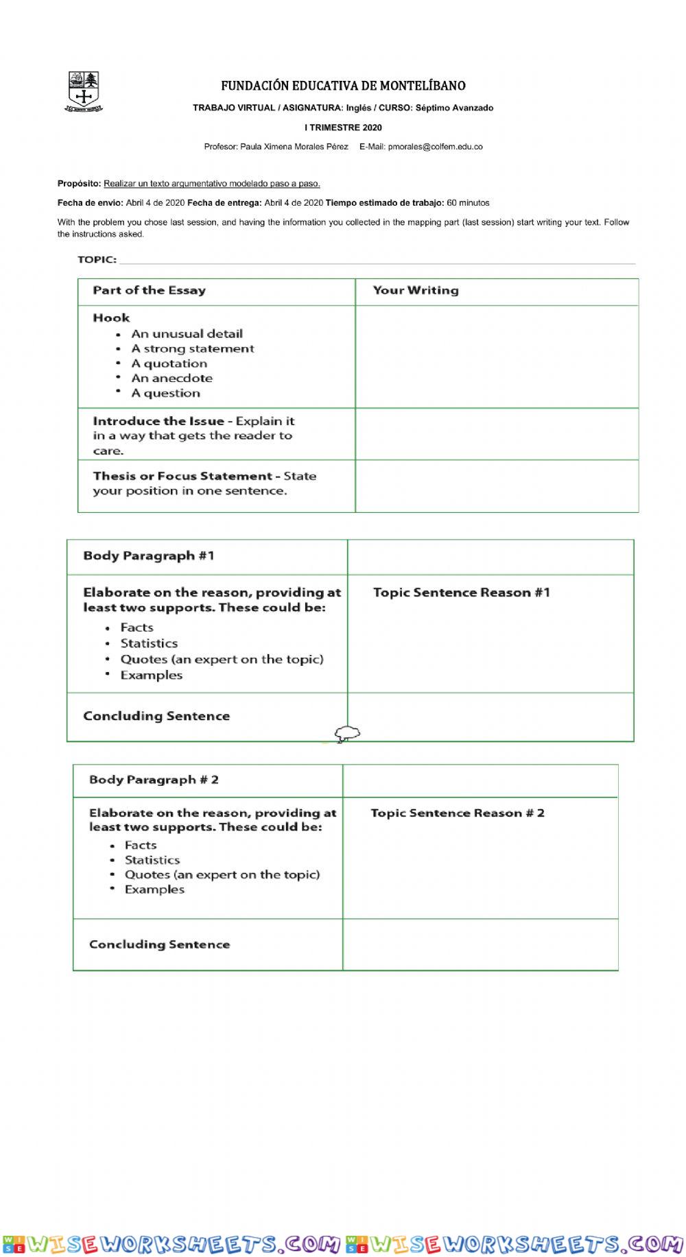 Argumentative Text Writing