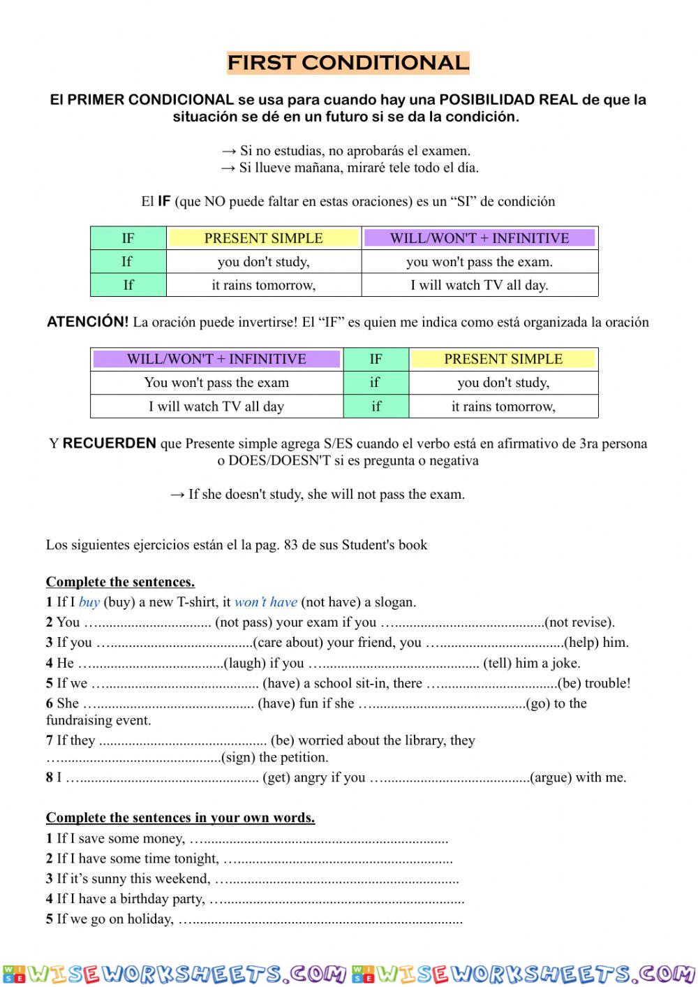 First Conditional