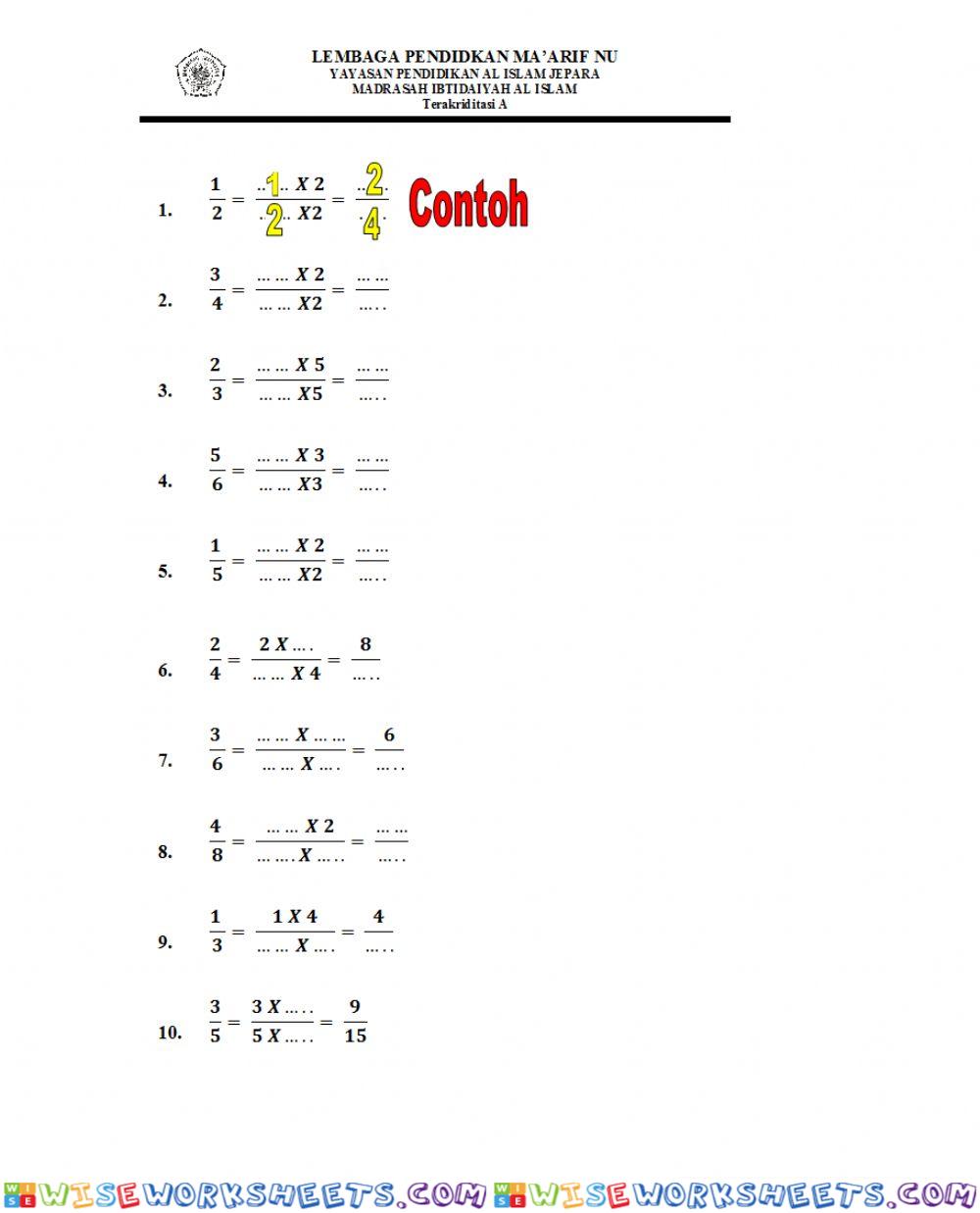 worksheet