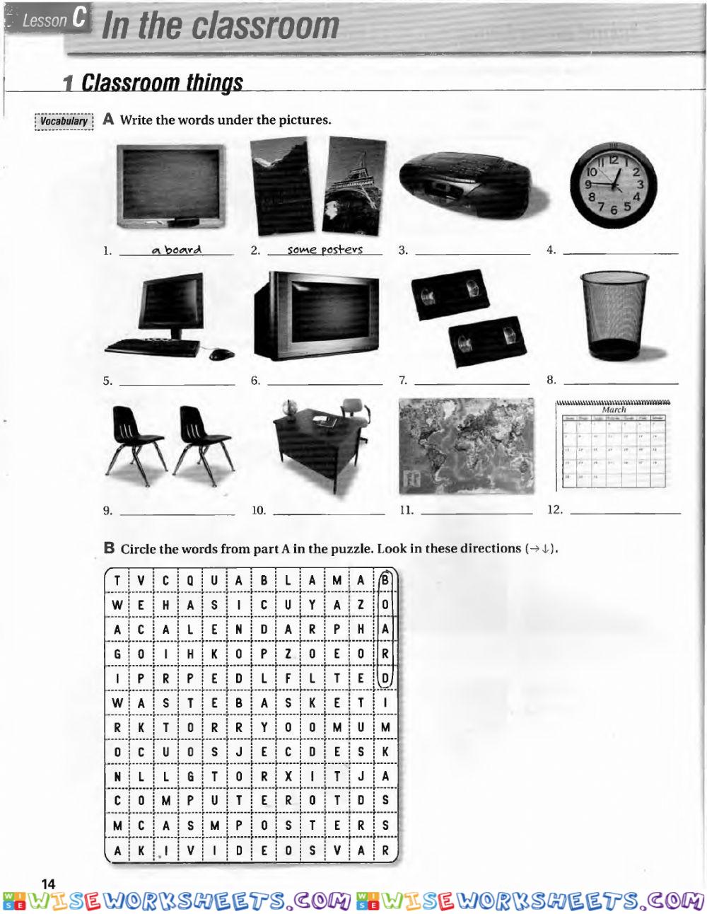 Objects classroom