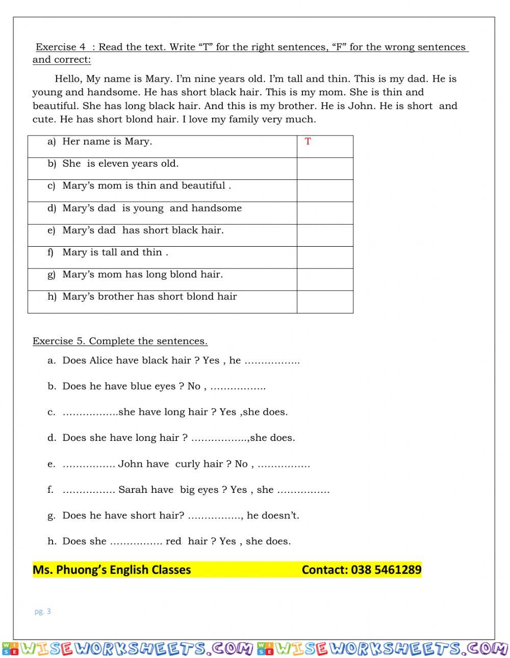 worksheet