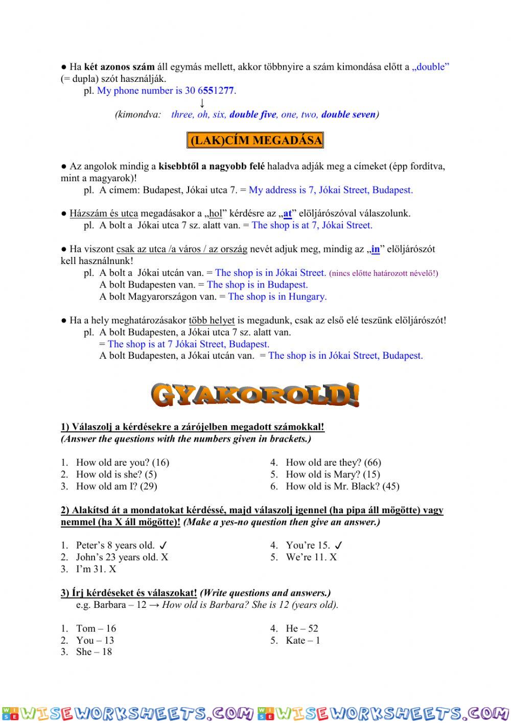 worksheet