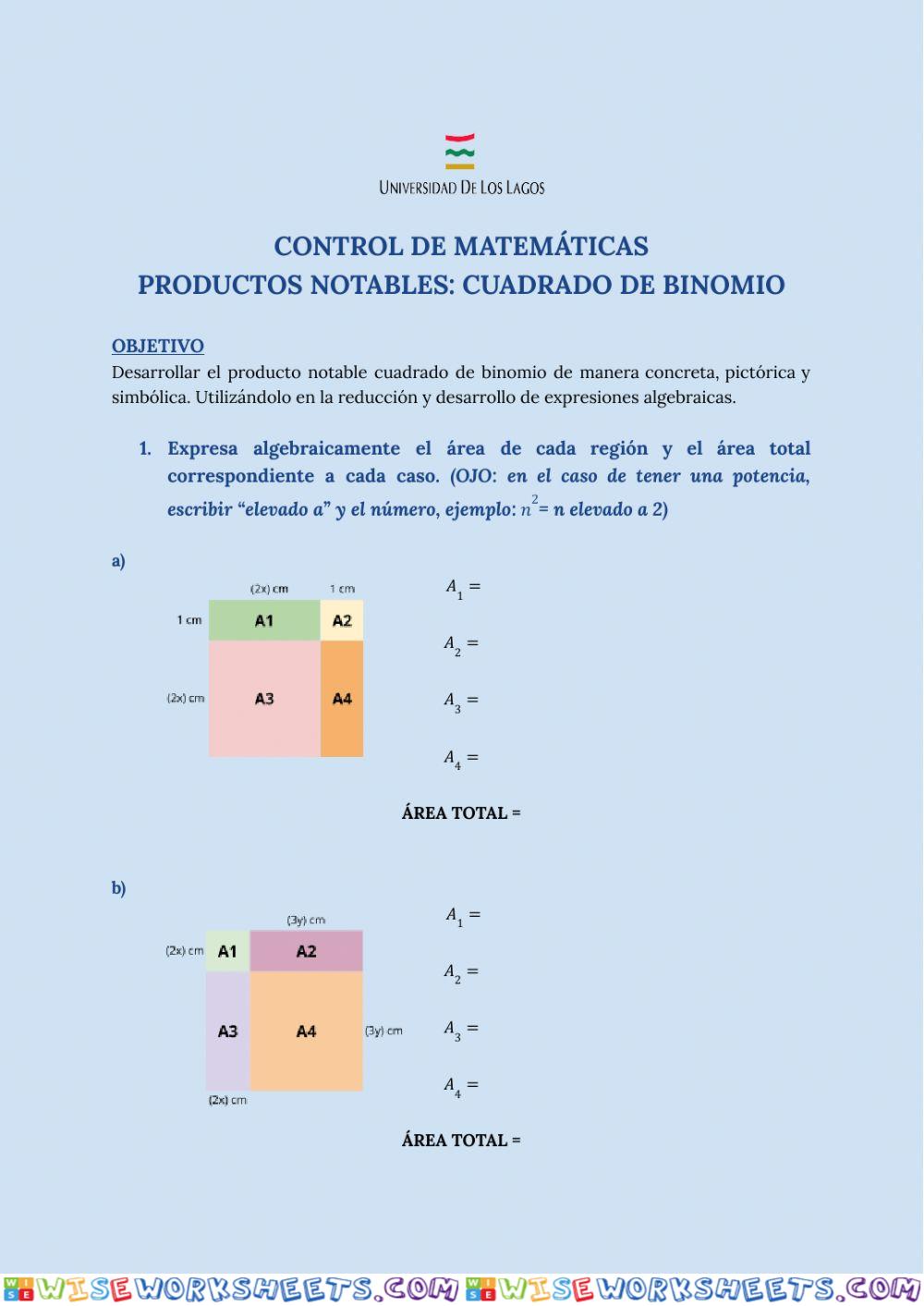 CONTROL CUADRADO DE BINOMIO