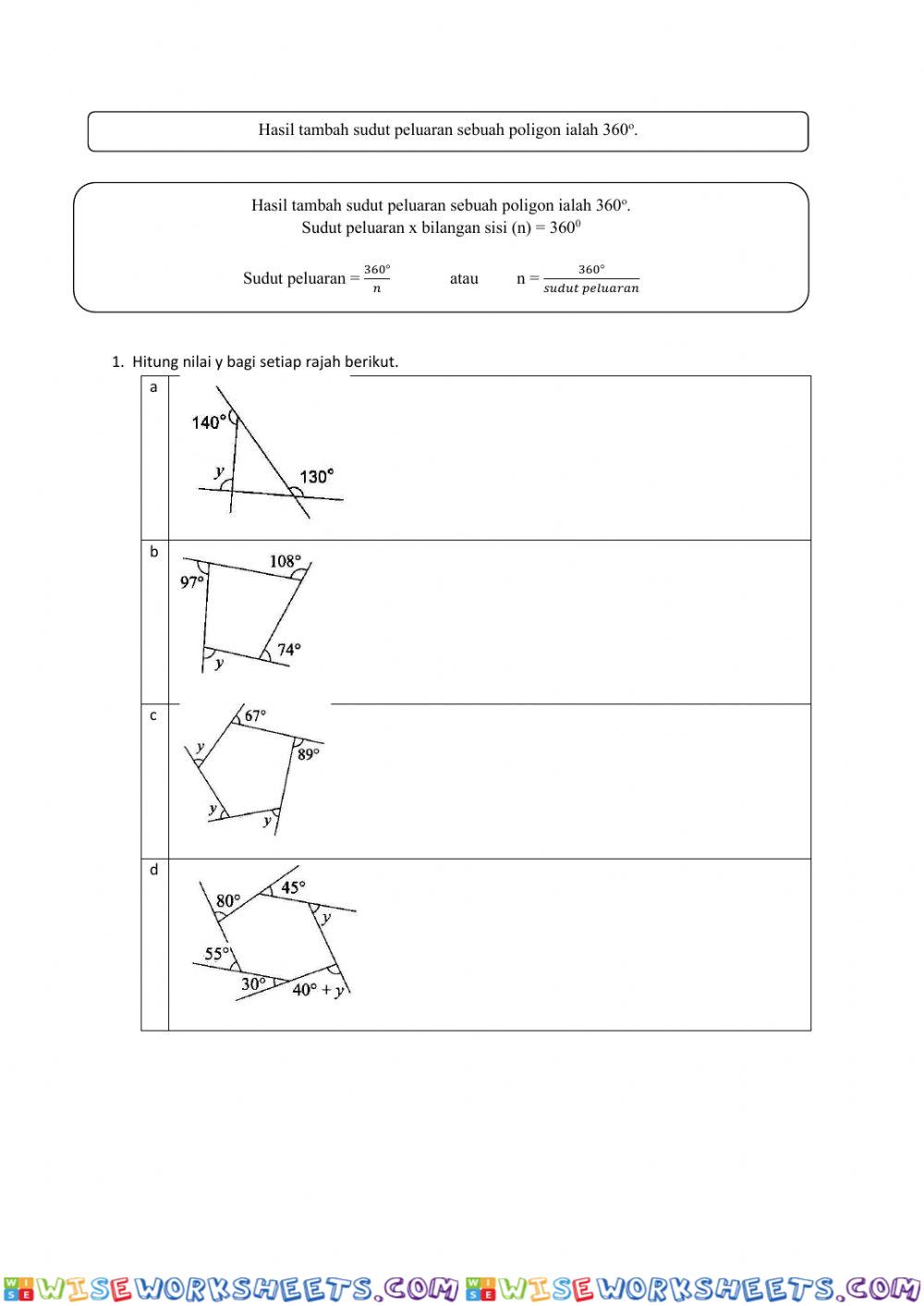 worksheet