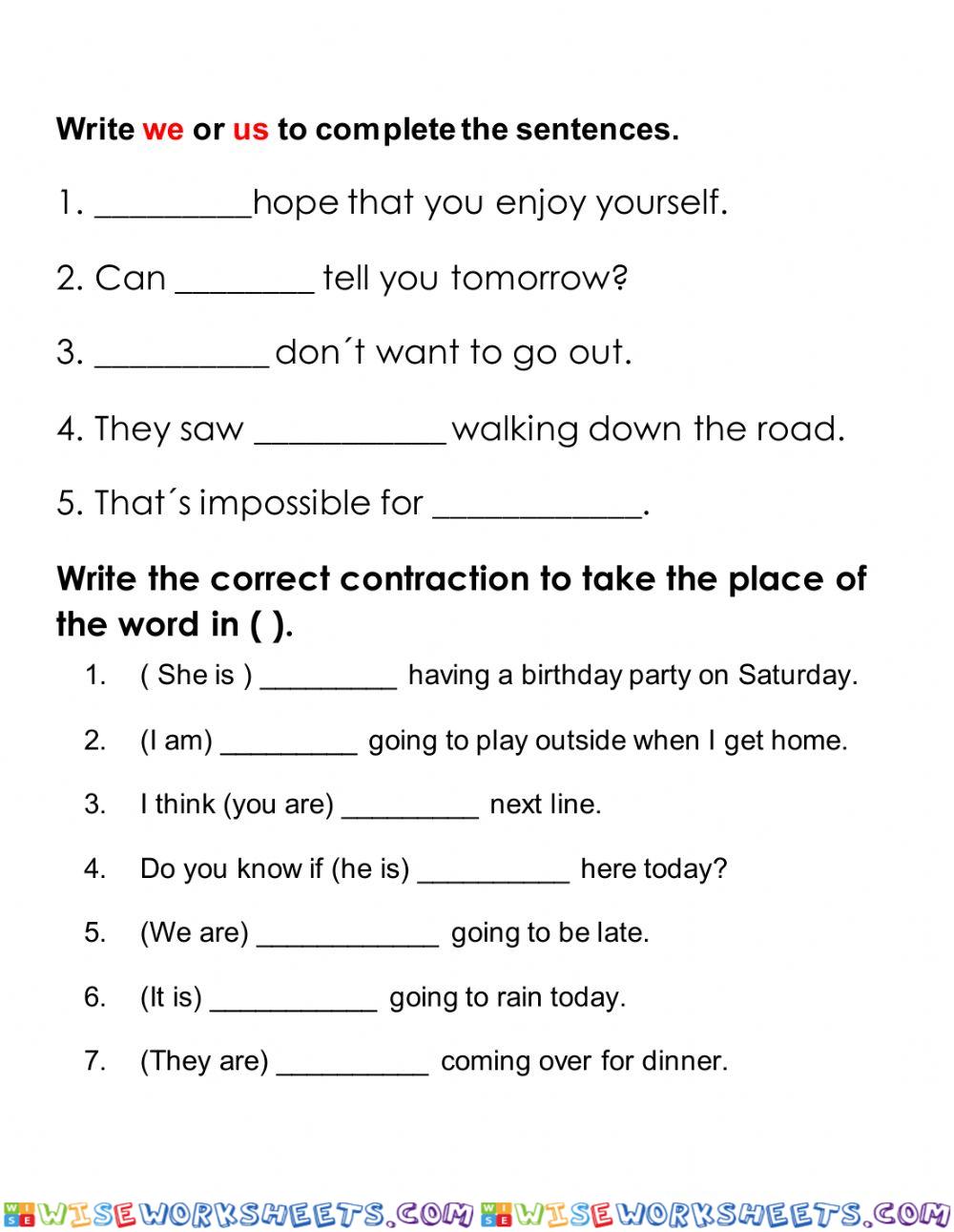 worksheet