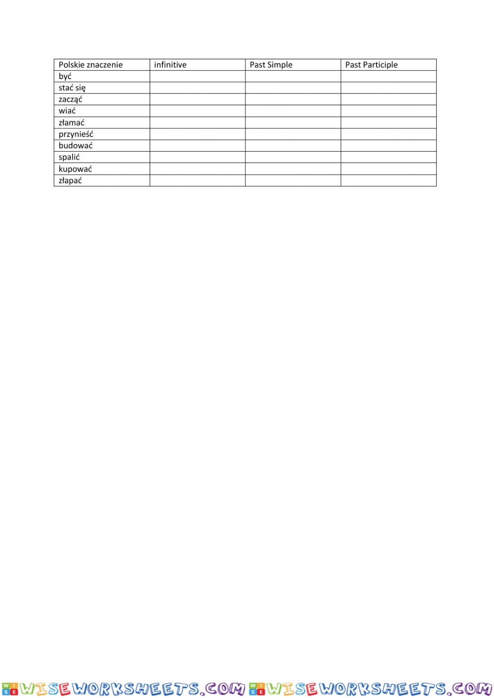 Irregular verbs 10