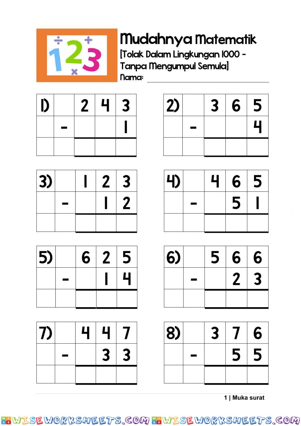 Tolak Dalam Lingkungan 1000 Tanpa Mengumpul Semula