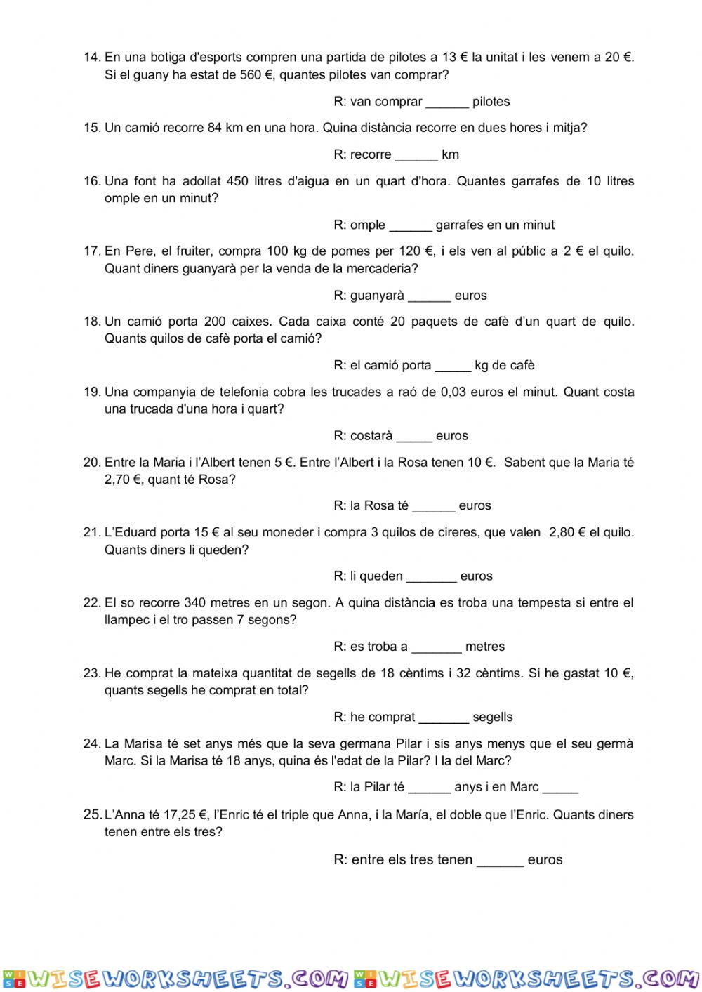 worksheet