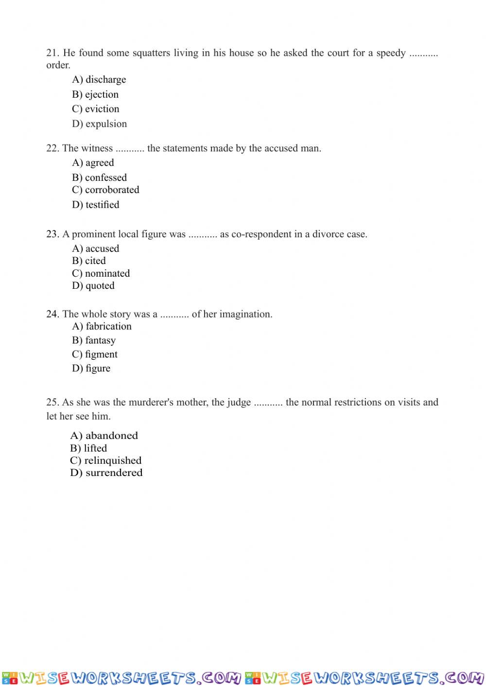 worksheet