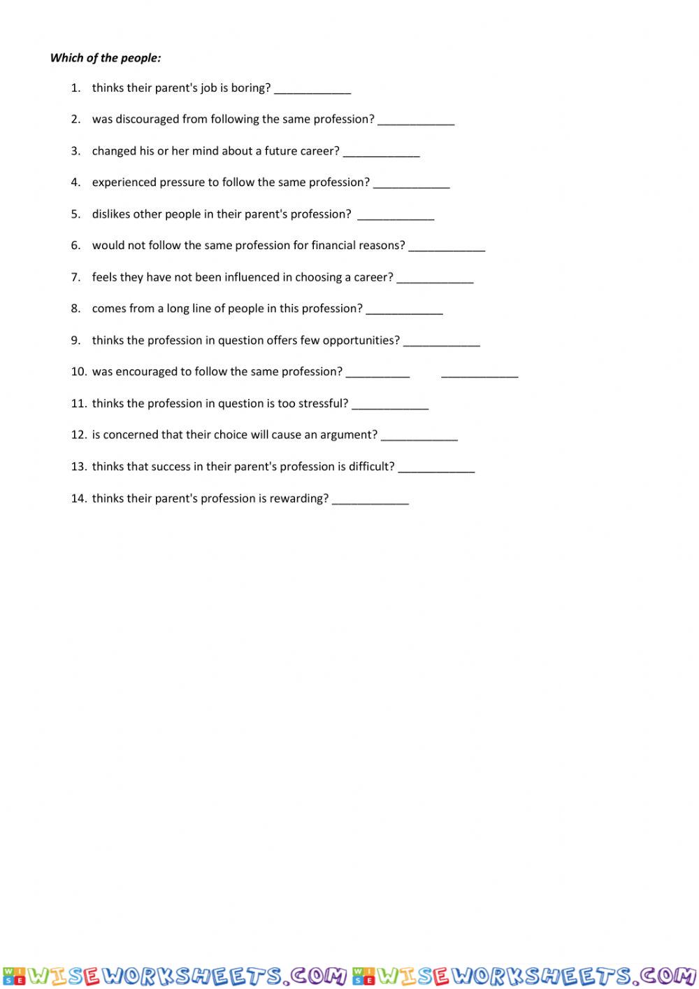 worksheet