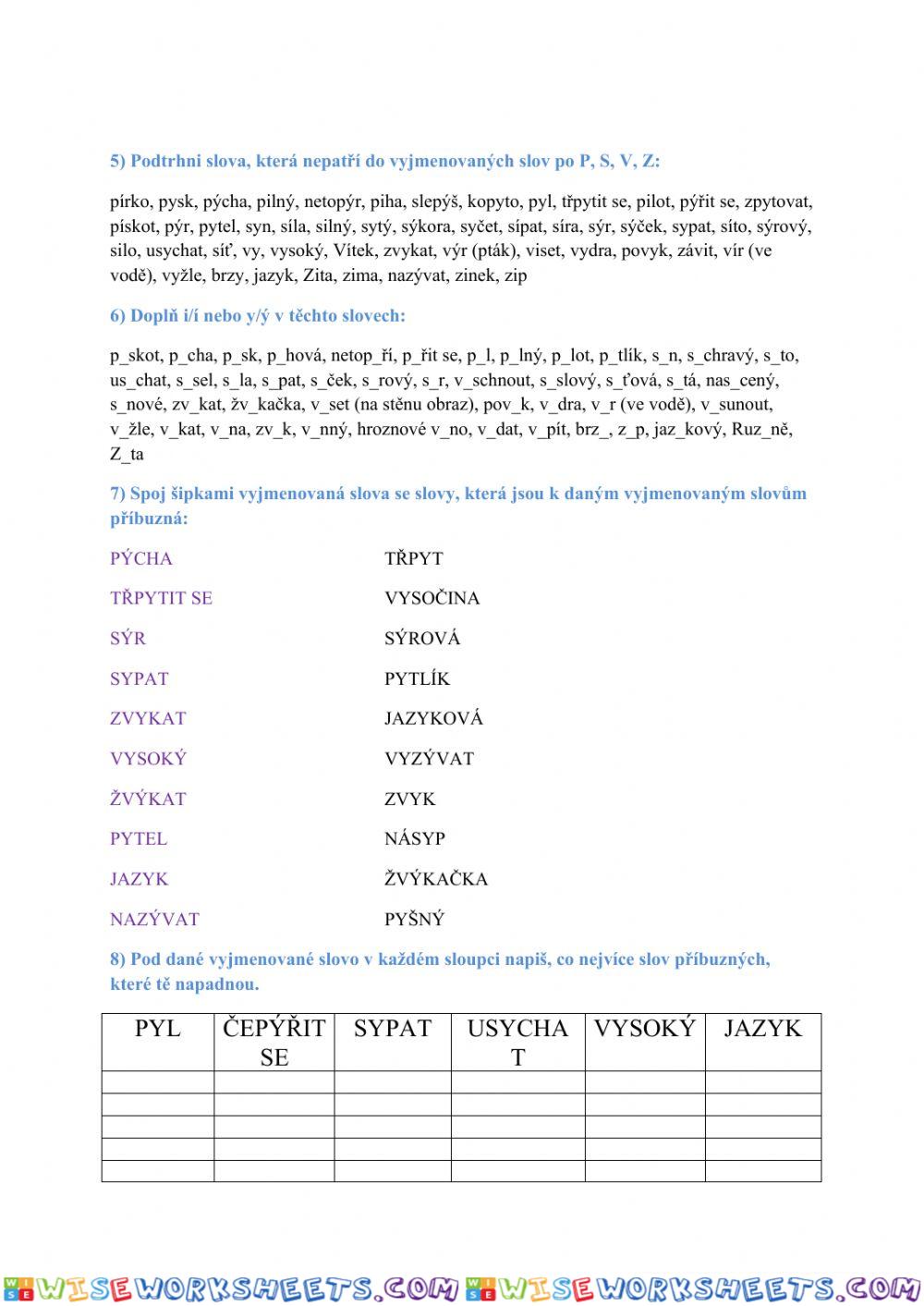 worksheet