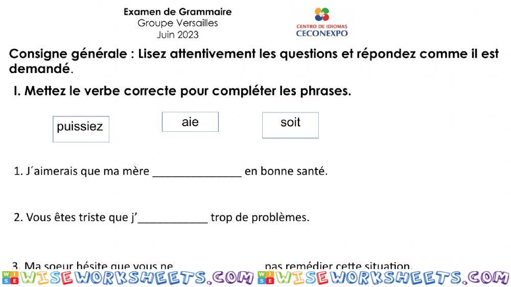 Examen français