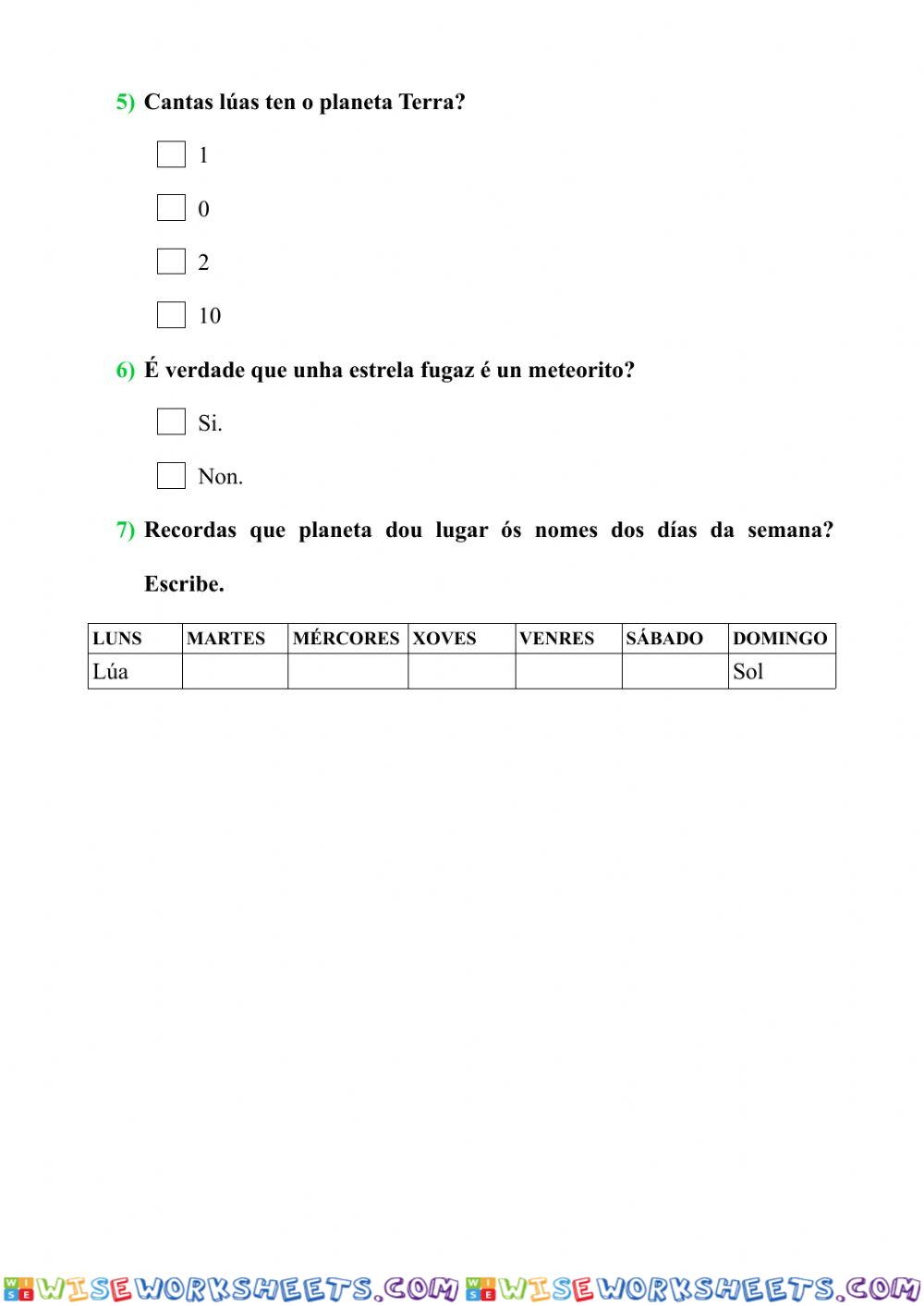 worksheet