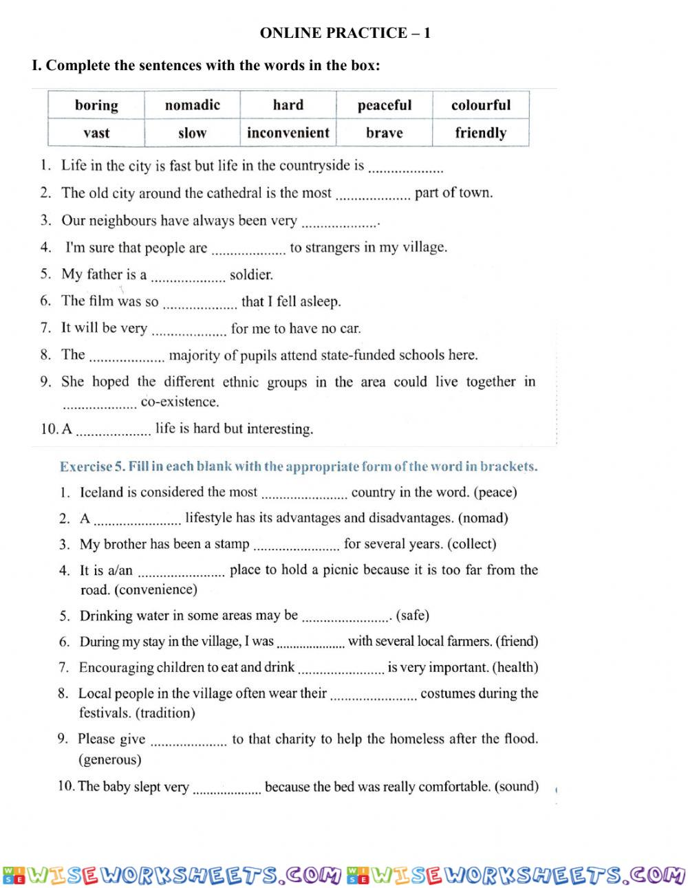 worksheet