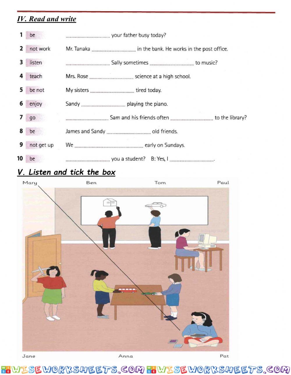 worksheet