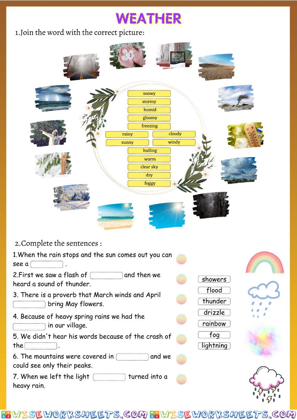 Weather vocabulary