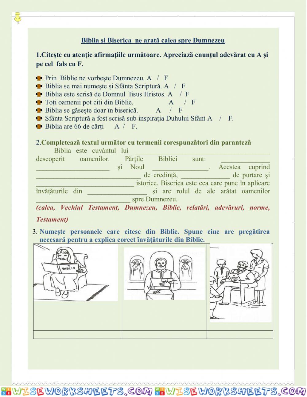 Biblia  si Biserica ne arata calea spre Dumnezeu