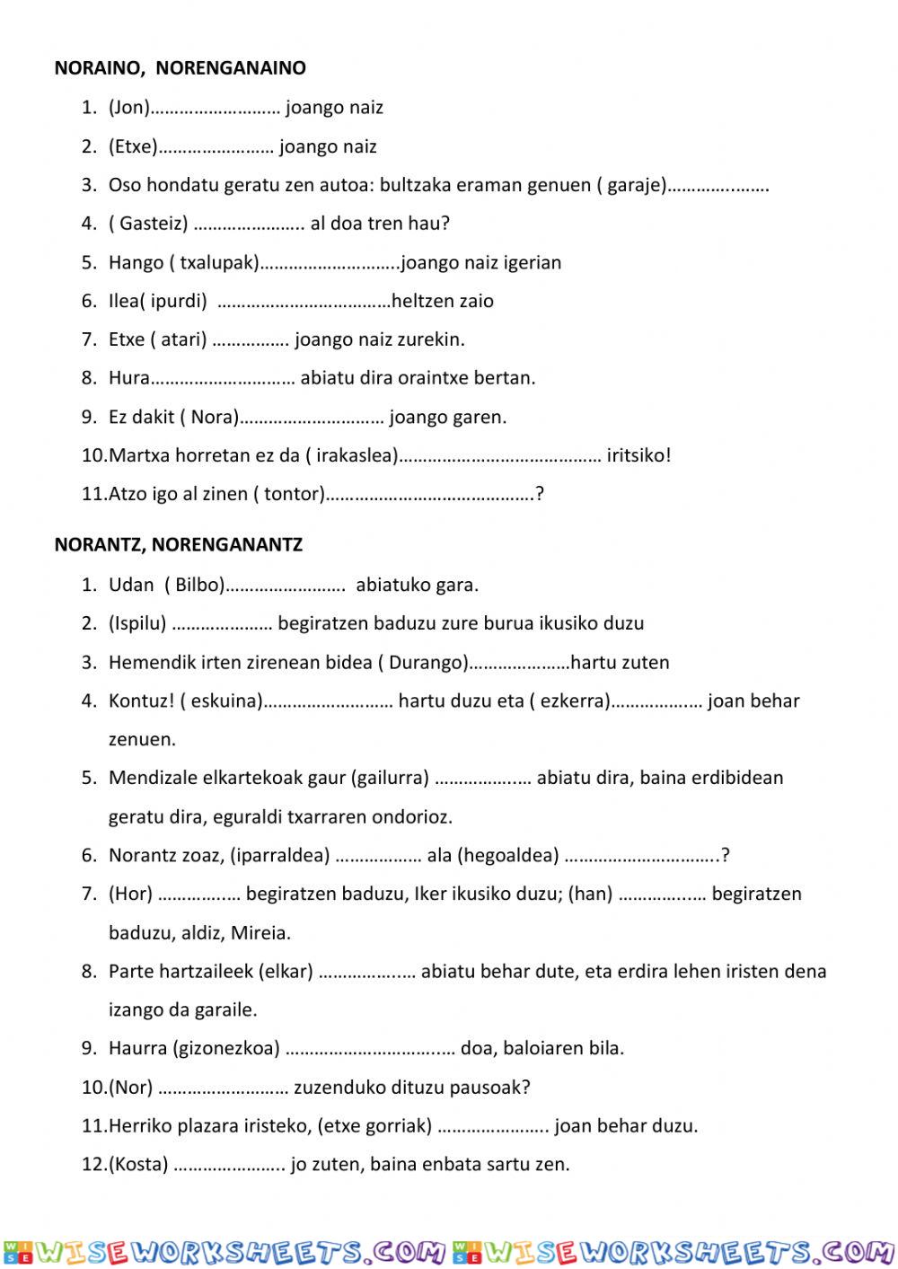 worksheet