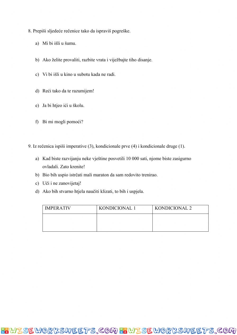 worksheet