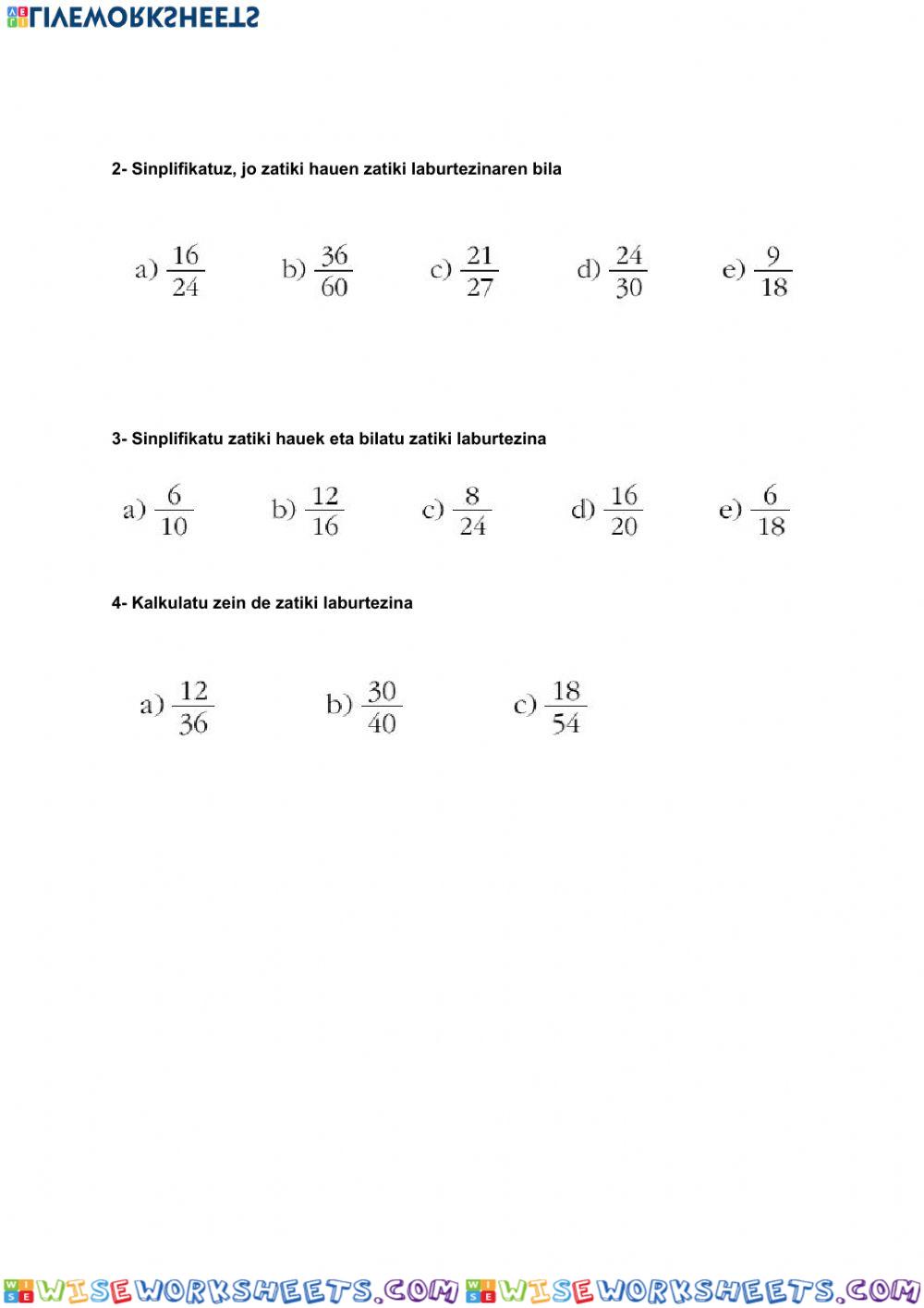 worksheet